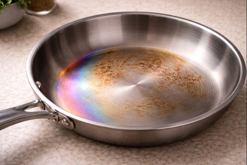 What Causes Discoloration On Stainless Steel Pans?