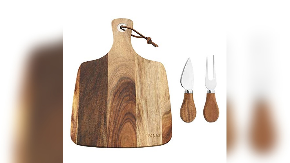 Hecef Cheese Board Set of 3: Top Acacia Wood Platter
