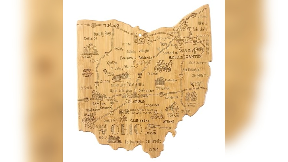 Totally Bamboo Ohio State Cutting Board: Top Ohio Gift