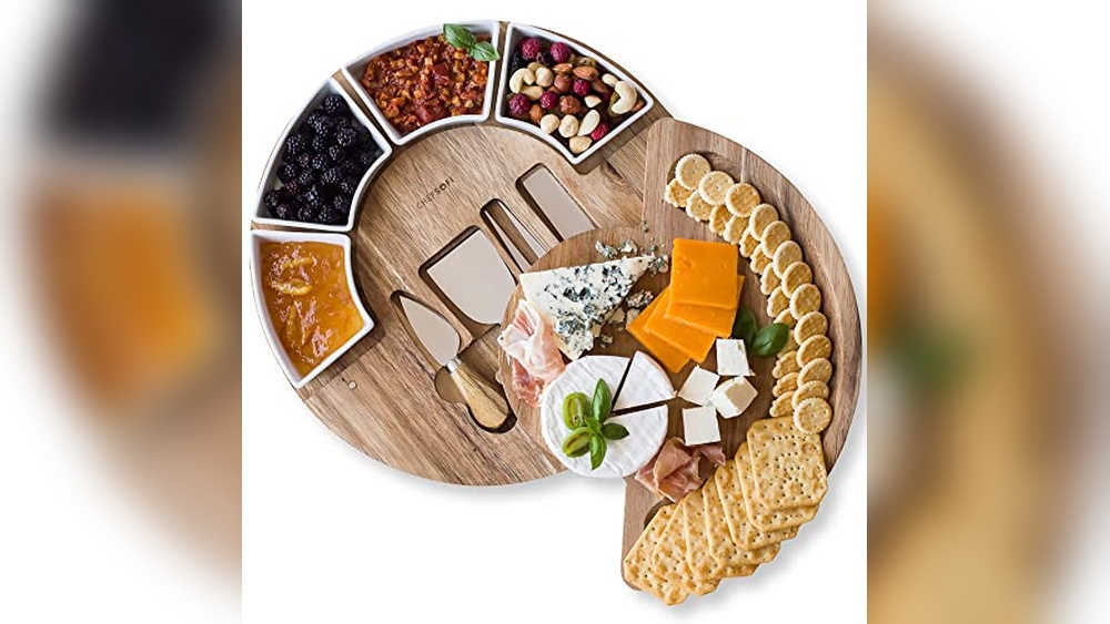 ChefSofi Charcuterie Board Set: Durable Acacia Wood Platter