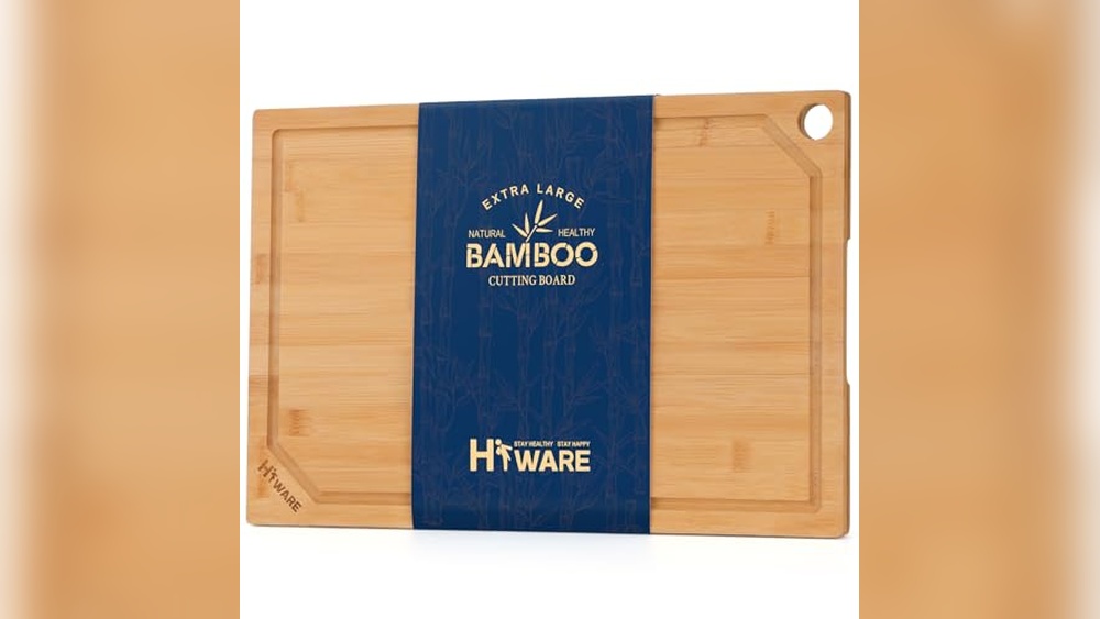 Hiware Extra Large Bamboo Cutting Board – Durable & Organic
