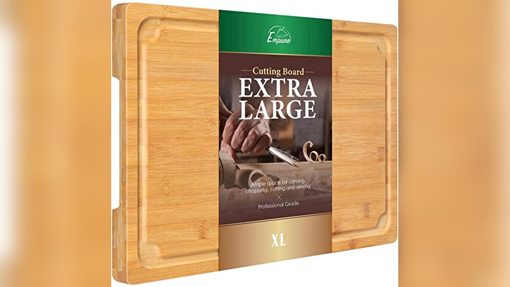Extra Large Bamboo Cutting Board 17.6 with Juice Groove