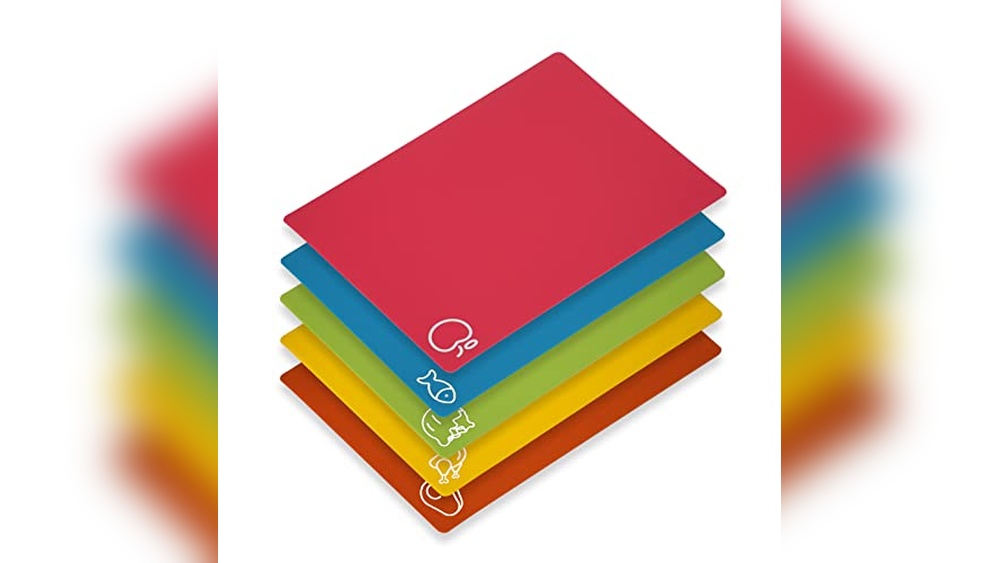 Goodluck 5 Pieces Flexible Cutting Boards: Safe & Non-Slip