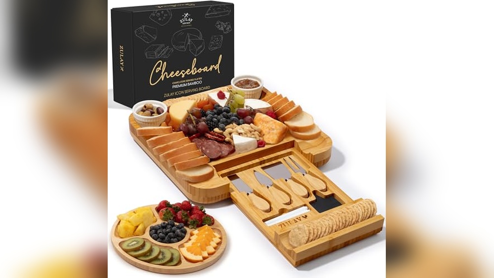 Zulay Kitchen Premium Bamboo Charcuterie Board