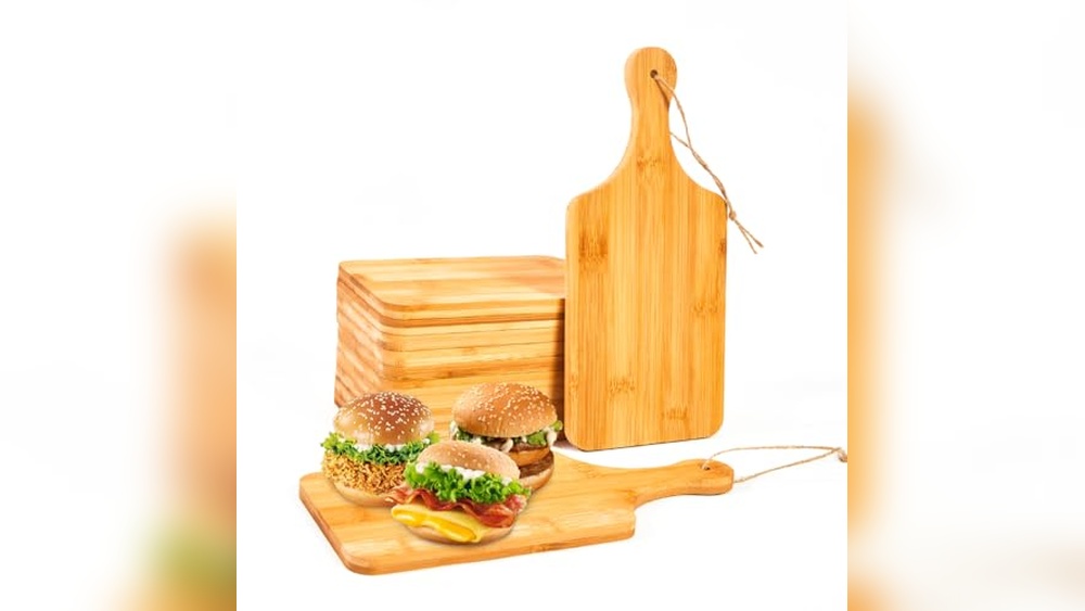 Benhurb 12 Pcs Bamboo Cutting Boards: Durable & Versatile