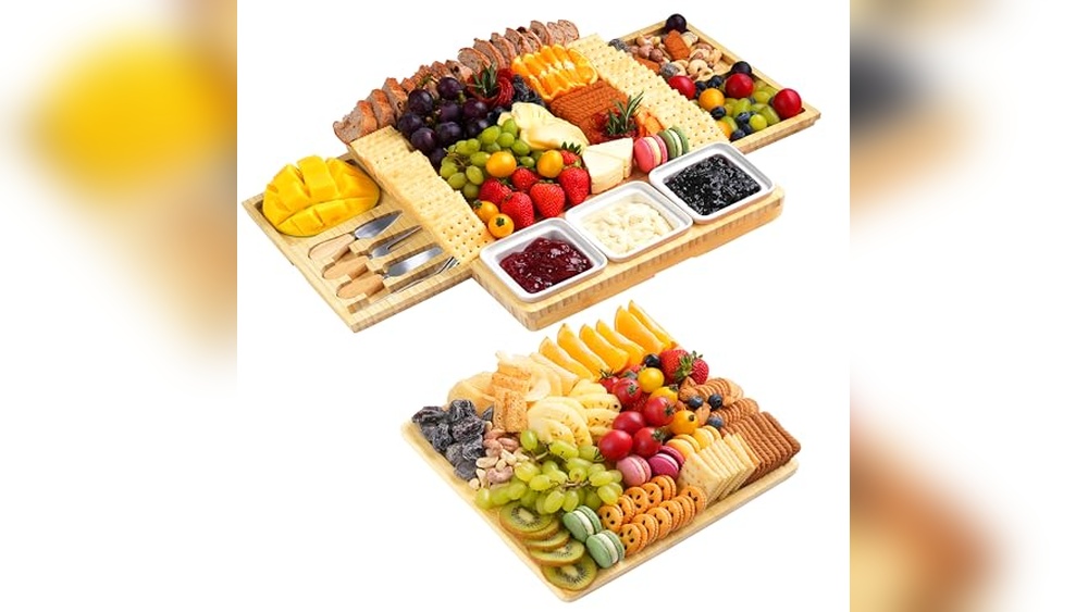 Top Large Charcuterie Board Set with Knife for Gatherings