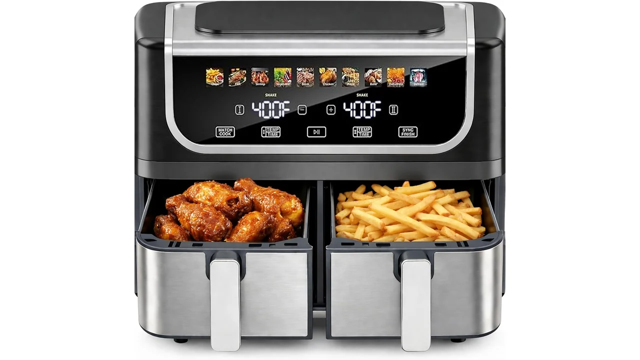 Simple Deluxe 9.5-Qt Dual Basket Air Fryer