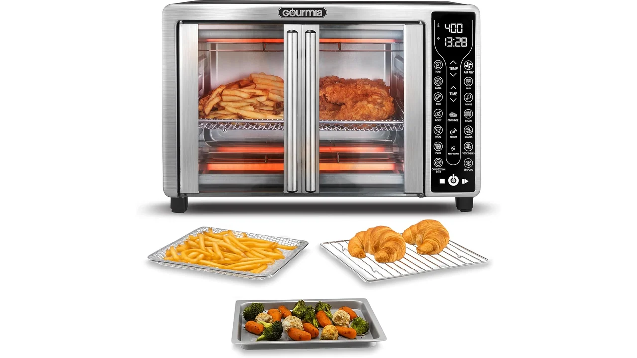 Gourmia French Door Air Fryer 25 Qt Large