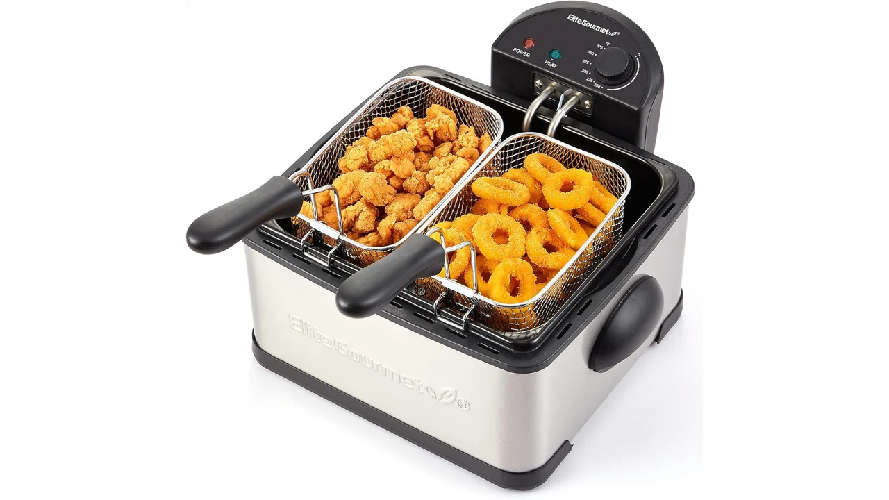 Elite Gourmet Electric Deep Fryer, 4.5 Qt Total