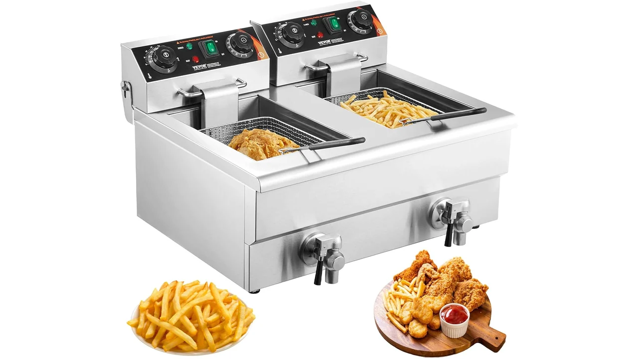 VEVOR Commercial Deep Fryer Dual Tank