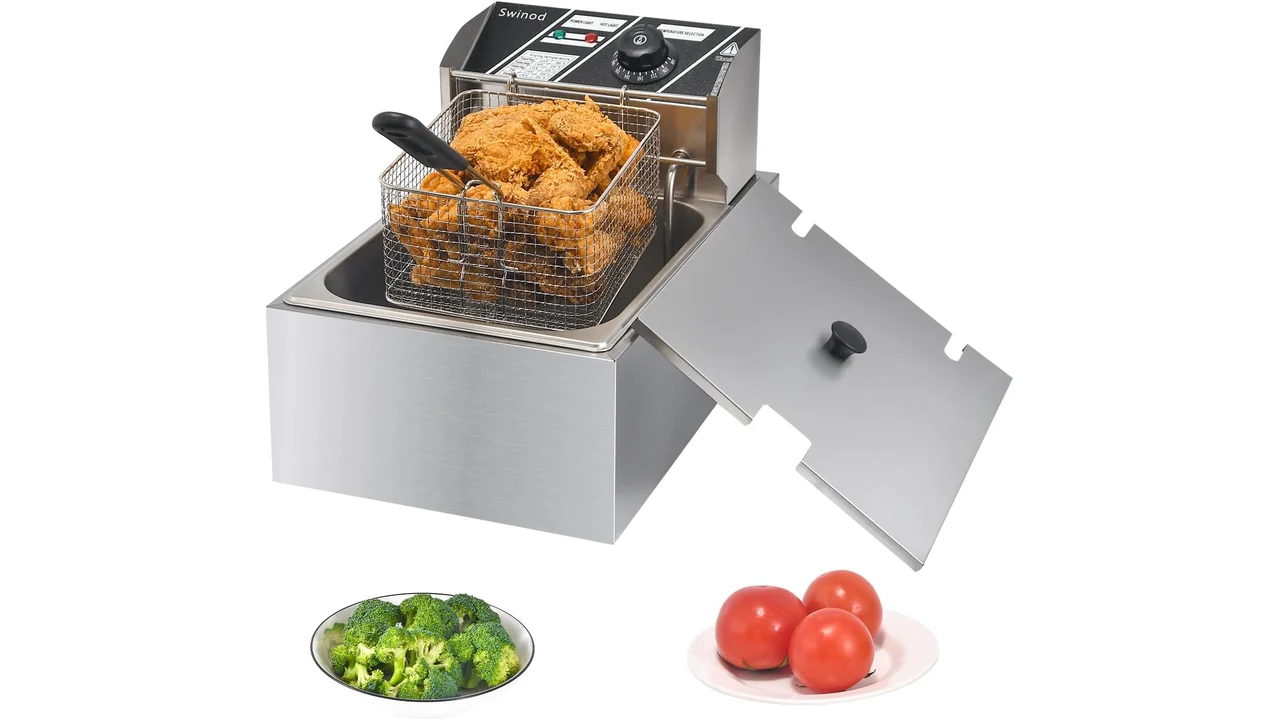 Commercial Deep Fryer Baskets, 1700W 9.7QT