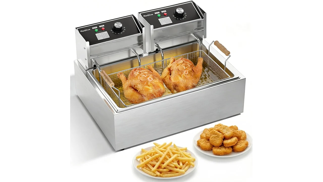 Electric Deep Fryer 22.6L 24QT Stainless Steel Large