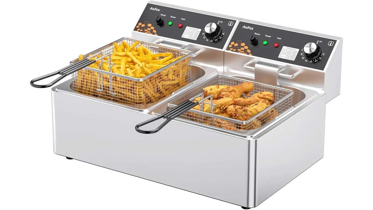 Commercial Deep Fryer 20L/21Qt Dual Tank