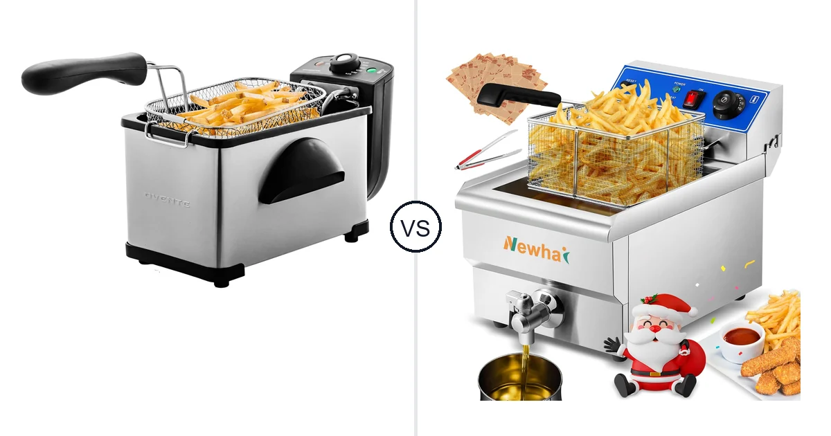 OVENTE FDM2201BR vs Newhai Deep Fryer Machine