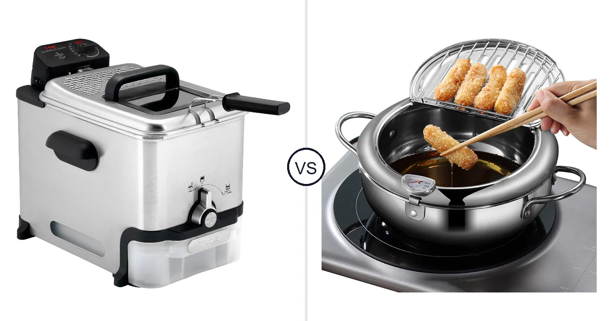 T-Fal Newer Model vs DIY HOME Deep Fryer Pot