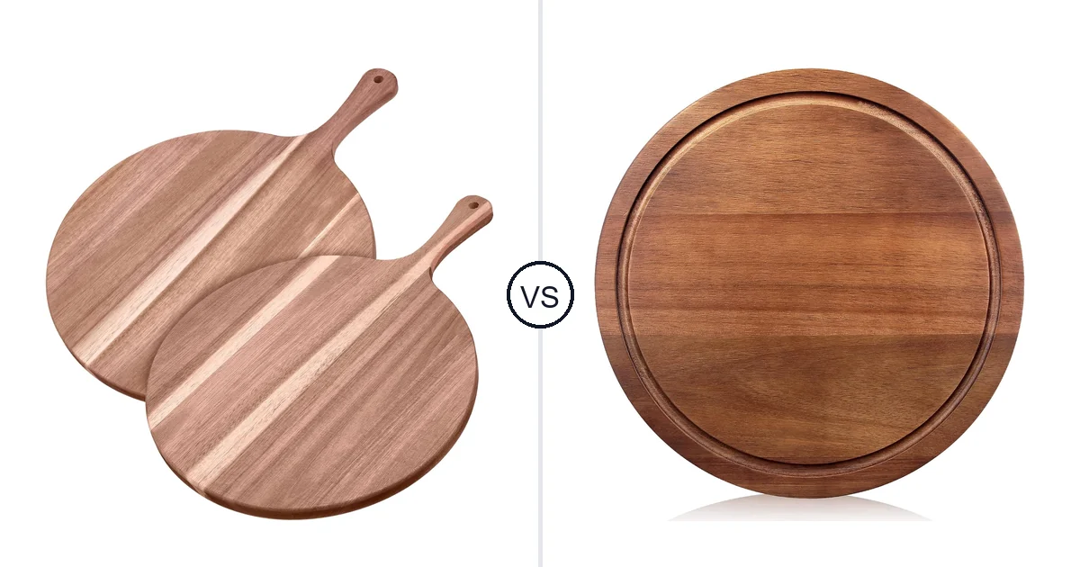 Cunhill 2 Pcs Round Wood vs Ayiaren Round Acacia Wood