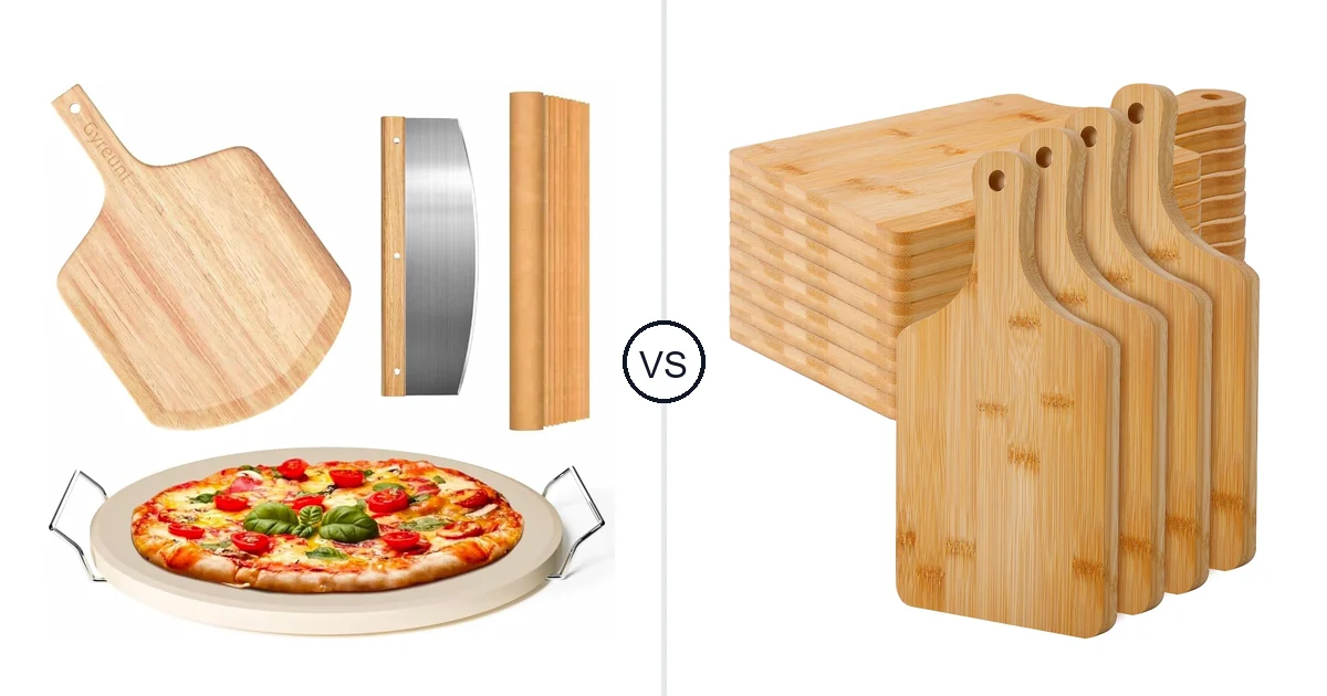 Gyreuni 5 PCS Round Pizza vs Dyrfolm 10 Pcs Wood Cutting