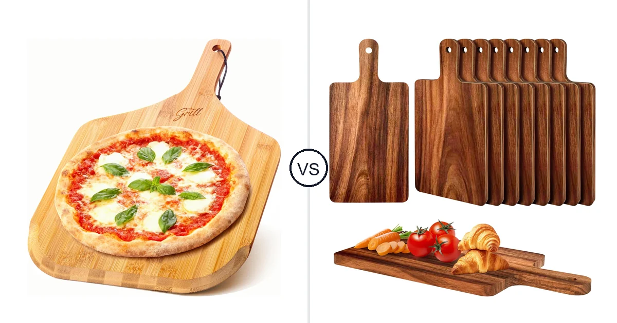 Hans Grill Wooden Pizza Peel vs TNDCKP Acacia