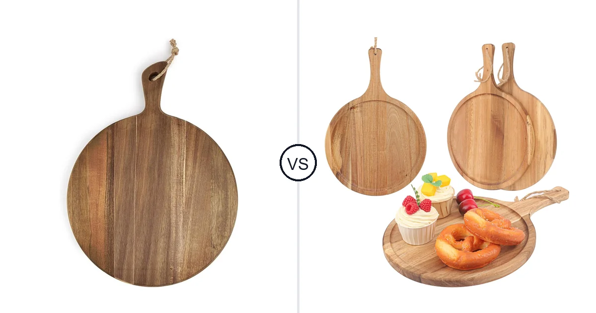 LiebeOlivee Acacia Wood vs Yiksonyo 4 Pack 14 Inch Board