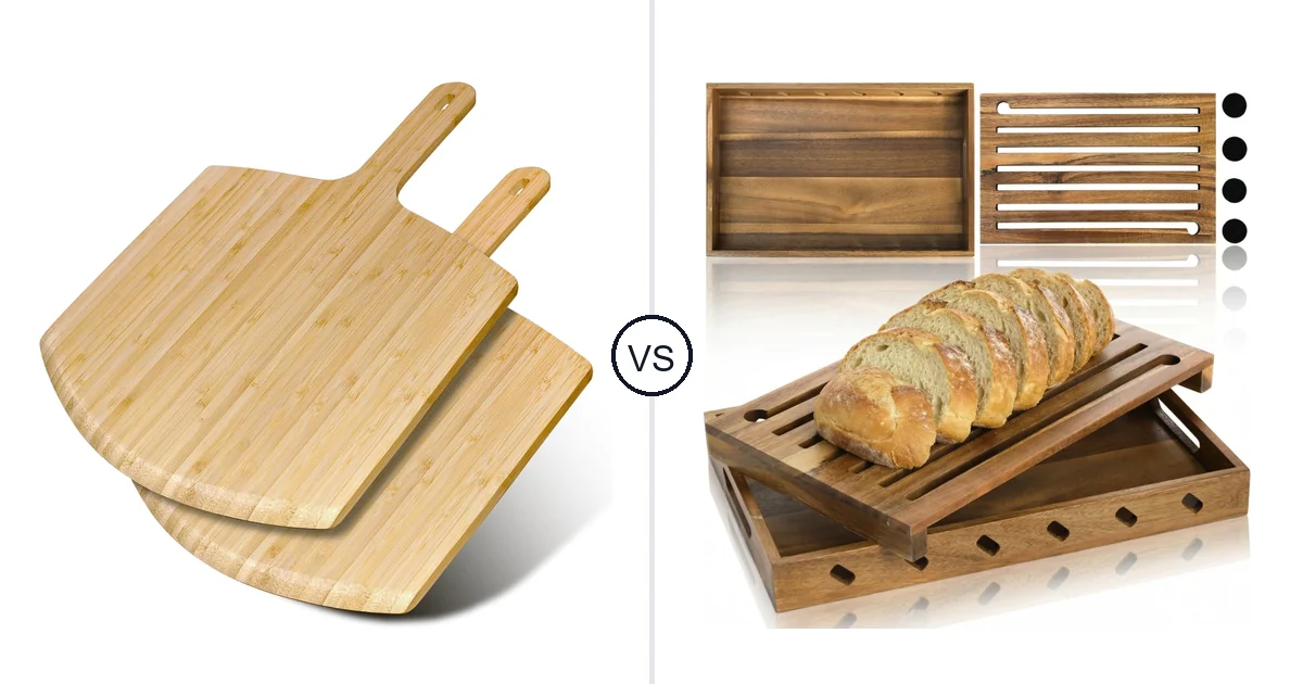 TUOCON Pizza Peel vs Goaste Wood Cutting Board