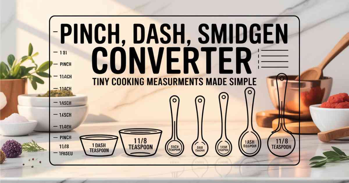 Pinch, Dash, Smidgen Converter: Tiny Cooking Measurements Made Simple