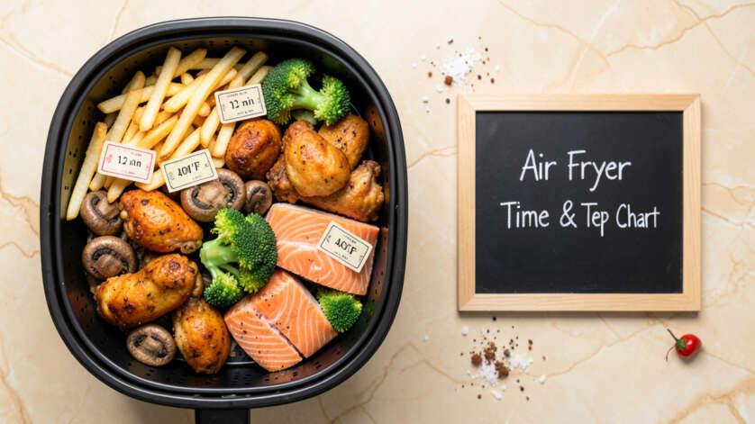 Air Fryer Time and Temperature Chart by Food Type