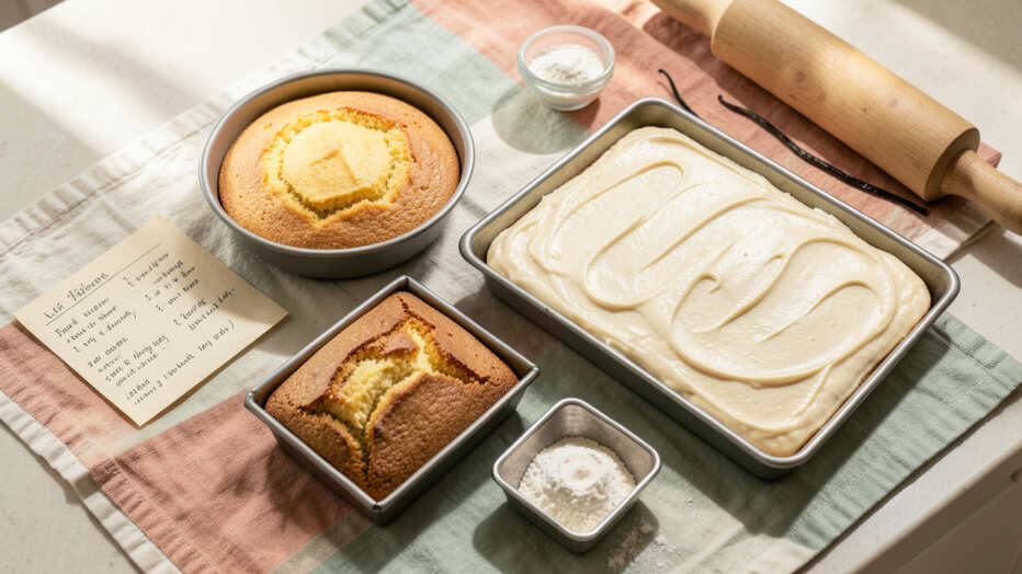 Baking Pan Sizes & Substitutions (Cake, Loaf, Sheet)