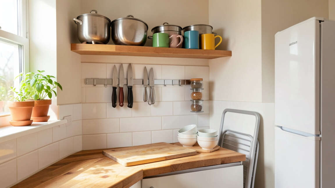 How To Save Counter Space In A Tiny Kitchen