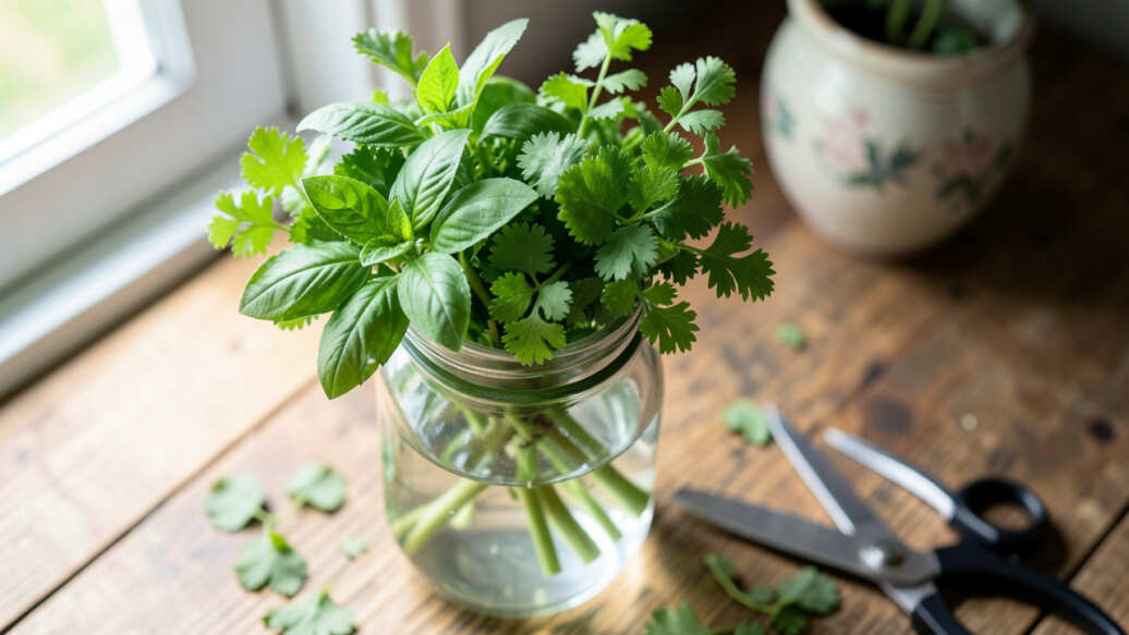 Water is Your Friend: Storing Herbs Like Flowers